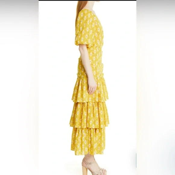 NWT! Veronica Beard Virginia Floral One- Shoulder Maxi Dress - Picture 5 of 10